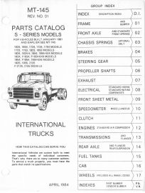 Parts Catalog for 1984 & Up International S-Series Medium Duty Truck