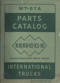 Parts Catalog for International Models  K-10, KR-10, KS-10 Truck Including KB Models