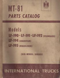 Parts Catalog for International Truck Models LF-190, LF-191, LF-192, LF-194 Loadstar, LF-195