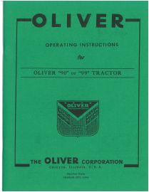 Operators Manual for Oliver 90 & 99 Tractor