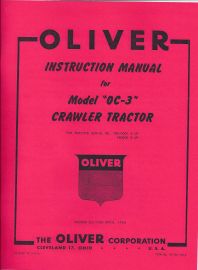 Instruction Manual for Oliver OC-3 Crawler Tractor