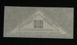 OPEI Triangular Engine Decal with Silver Back