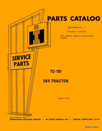 Parts Catalog for International 384 Tractor