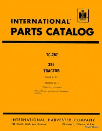 Parts Catalog for International 385 Tractor