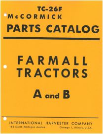 Parts Catalog for McCormick Farmall A and B Tractor