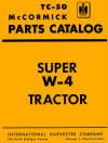 Parts Catalog for McCormick Super W-4 Tractor