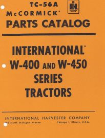 Parts Catalog for International W-400 & W-450 Series Gas or Diesel Tractors