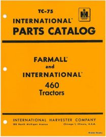 Parts Catalog for Farmall and International 460 Gas or Diesel Tractors