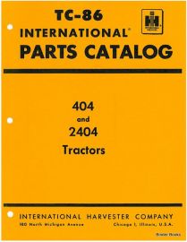 Parts Catalog for International 404 and 2404 Tractor