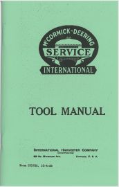 McCormick-Deering International Service Tool Manual