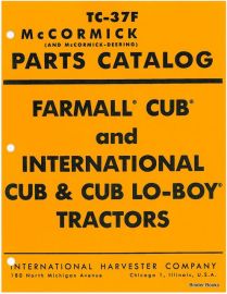 Parts Catalog for Farmall Cub and International Cub & Cub Lo-Boy Tractor